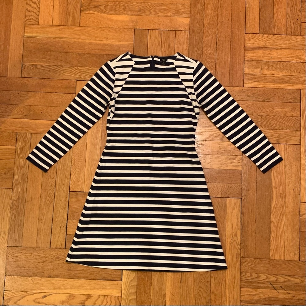 J.Crew 365 Blue and White Striped Shift Dress